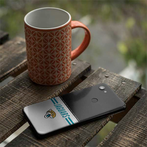 NFL Jacksonville Jaguars White Striped Google Pixel 3a XL Skin